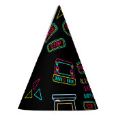 Neon Elk jaar video games arcade verjaardag Feesthoedjes (Links)