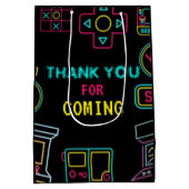 Neon Elk jaar video games arcade verjaardag Medium Cadeauzakje (Achterkant)