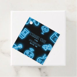 Neon Elk jaar videogames verjaardag Bedankjes Labels
