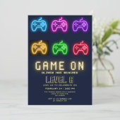 Neon Elk jaar videogames verjaardag Kaart (Staand voorkant)