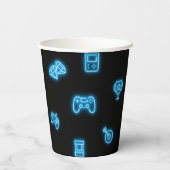 Neon Elk jaar videogames verjaardag Papieren Bekers (Achterkant)