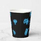 Neon Elk jaar videogames verjaardag Papieren Bekers (Rechts)
