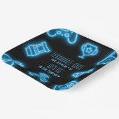 Neon Elk jaar videogames verjaardag Papieren Bordje (Gebogen)