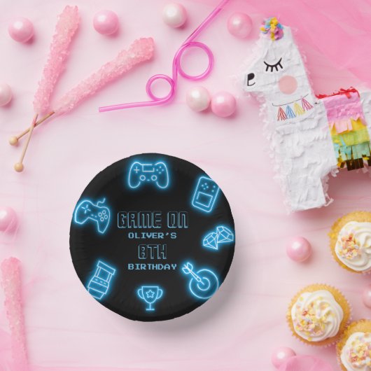 Neon Elk jaar videogames verjaardag Papieren Kommen (Feest)