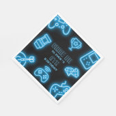 Neon Elk jaar videogames verjaardag Servet (Hoek)