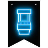 Neon elk jaar videogames verjaardag vlaggetjes (Eerste vlag)