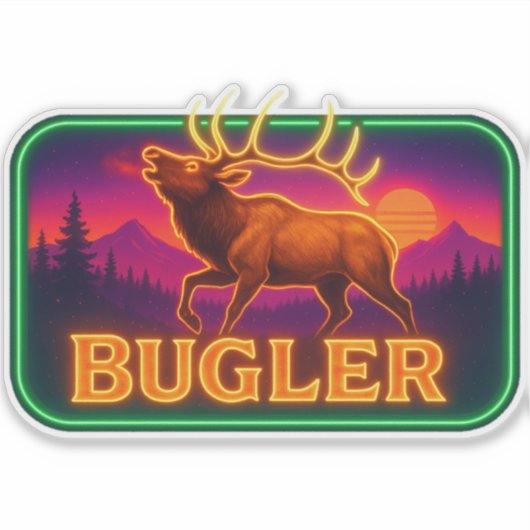 Neon Elk Sticker (Voorkant)