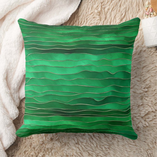 Neon Emerald Green gradient AI art Kussen (Deken)