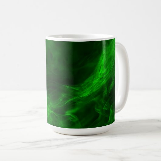 Neon Emerald Smoke Koffiemok (Voorkant rechts)