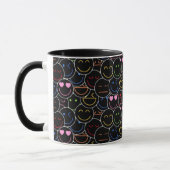 Neon Emoji Coffee Mok: moderne retro-vibes Mok (Links)