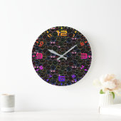 Neon Emoticon Klok – Moderne Retro Sfeer (Huis)