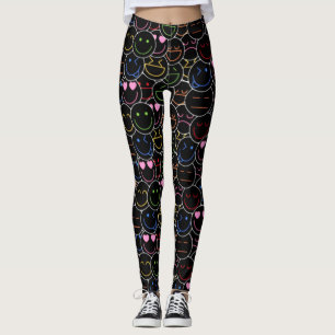 Neon Emoticons Leggings: Retro & Moderne Vibes Leggings