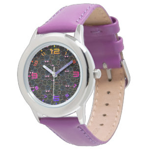 Neon Emoticons Watch: Retro Vibes met een glimlach Horloge