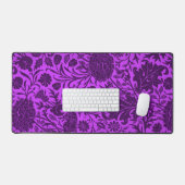  neon en donkerpaarse bloemenpatroon bureaumat (Keyboard & Muis)