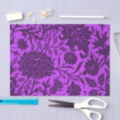 neon en donkerpaarse bloemenpatroon tissuepapier (Craft)