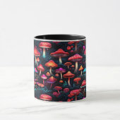 Neon Enchanted Mushroom Forest Mug Mok (Midden)