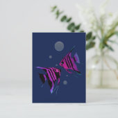 Neon engelvis briefkaart (Staand voorkant)