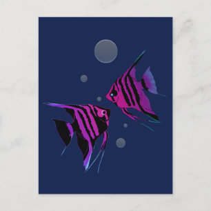 Neon engelvis briefkaart