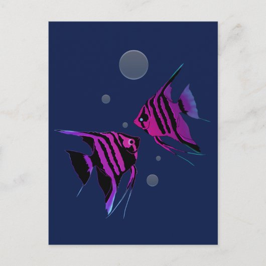Neon engelvis briefkaart (Voorkant)