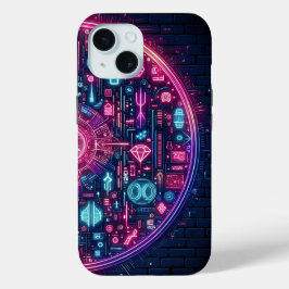 Neon Enigma iPhone 15 Case