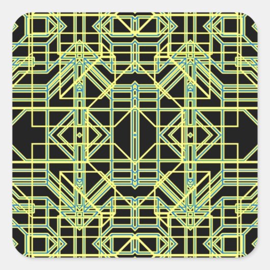 Neon Eon 8 Vierkante Sticker (Voorkant)