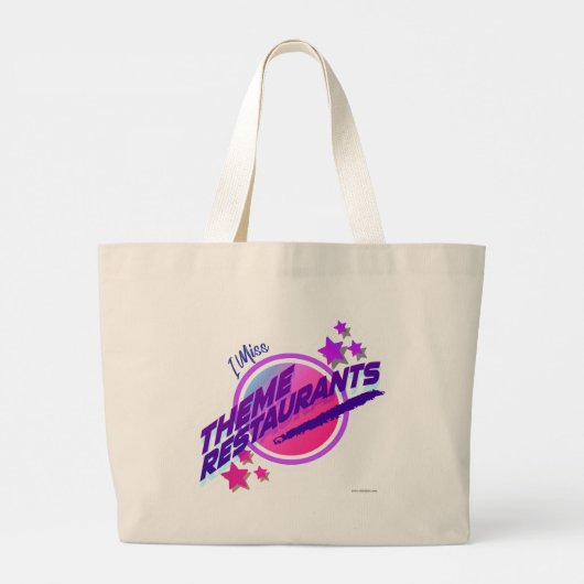 Neon Epic Thormant Restaurant Logo Fun Parody Grote Tote Bag (Achterkant)