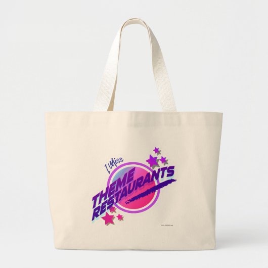 Neon Epic Thormant Restaurant Logo Fun Parody Grote Tote Bag (Voorkant)
