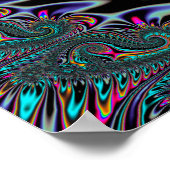 Neon esthetische spiraal poster (Hoek)