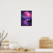 Neon Exoplanet Landschap Poster (Keuken)