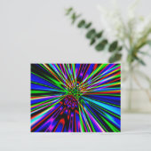 Neon Explosie Briefkaart (Staand voorkant)