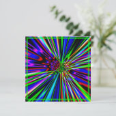 Neon Explosie Lime Verjaardag Kaart (Staand voorkant)