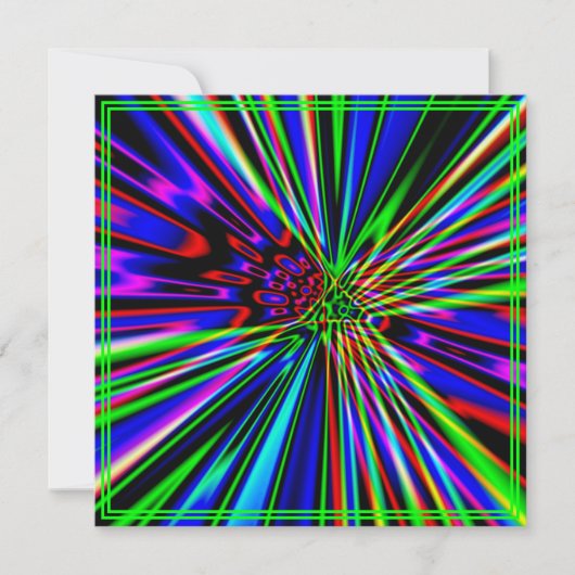 Neon Explosie Lime Verjaardag Kaart (Voorkant)