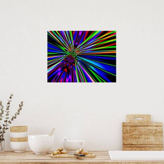 Neon Explosie Poster (Keuken)