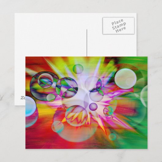 Neon Explosion Briefkaart (Voorkant / Achterkant)