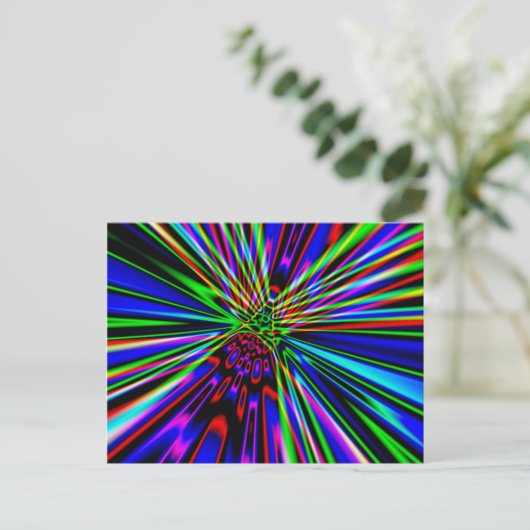 Neon Explosion Briefkaart (Staand voorkant)