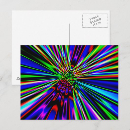 Neon Explosion Briefkaart (Voorkant / Achterkant)