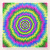 Neon Explosion Glazen Onderzetter (Voorkant)