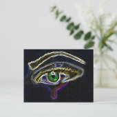 Neon Eye Briefkaart (Staand voorkant)