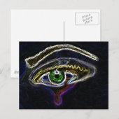 Neon Eye Briefkaart (Voorkant / Achterkant)