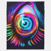 Neon Eye Dream Fleece Deken (Voorkant)