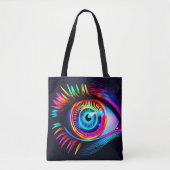 Neon Eye Dream Tote Bag (Voorkant)