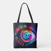 Neon Eye Dream Tote Bag (Achterkant)