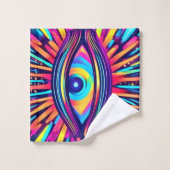 Neon Eye van de kosmos Bad Handdoek (Wasdoekje)