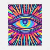 Neon Eye van de kosmos Fleece Deken (Voorkant)