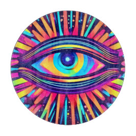 Neon Eye van de kosmos Snijplank