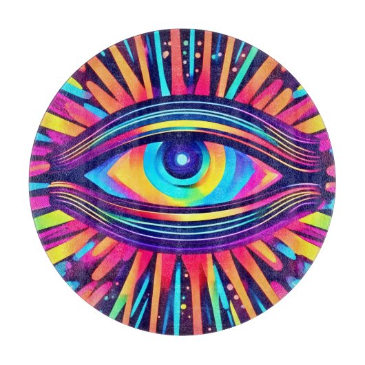 Neon Eye van de kosmos Snijplank (Voorkant)