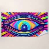 Neon Eye van de kosmos Strandlaken (Voorkant)