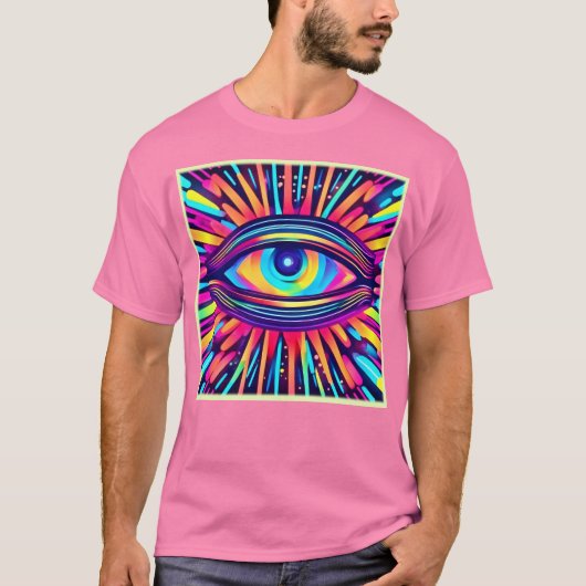 Neon Eye van de kosmos T-shirt (Voorkant)