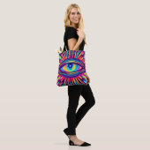 Neon Eye van de kosmos Tote Bag (Op model)