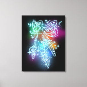 Neon Fairy Canvas Afdruk